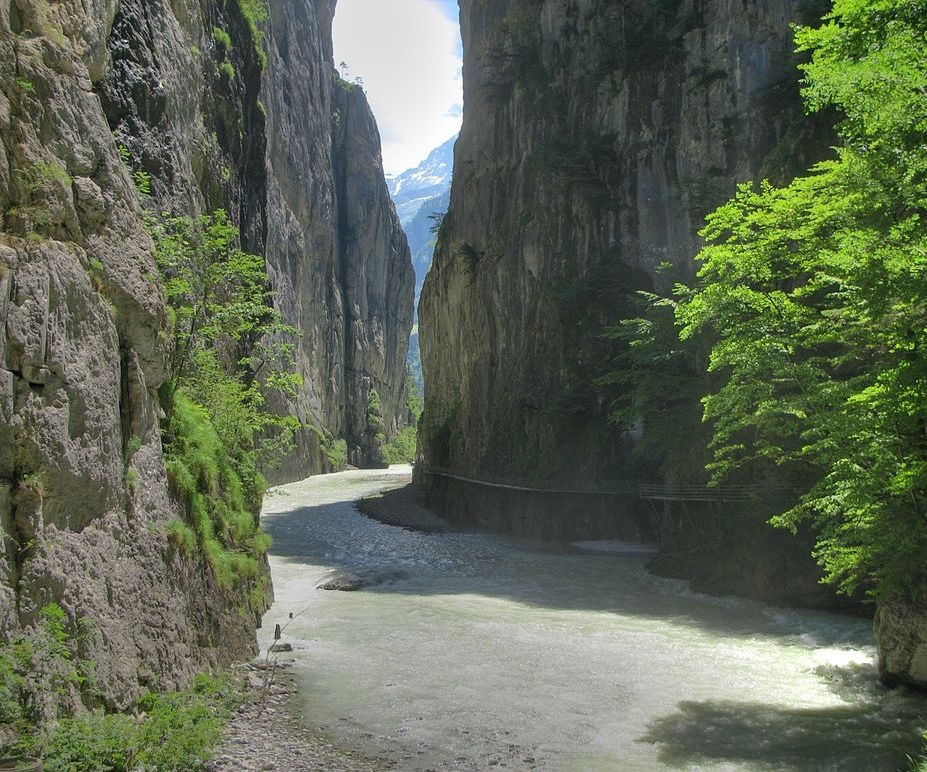 Aare gorge near Meiringen in Switzerland
