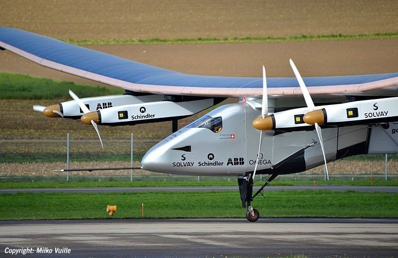 Solar Impulse 2 on the runway