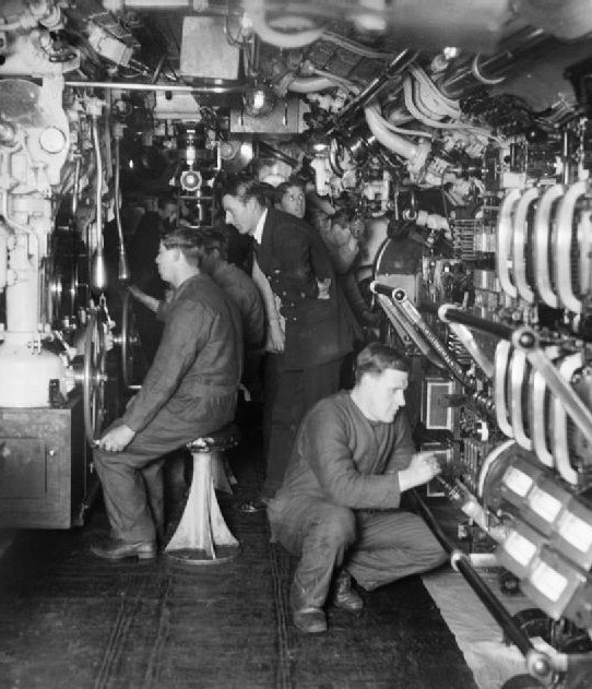 Inside a World War I E-class submarine