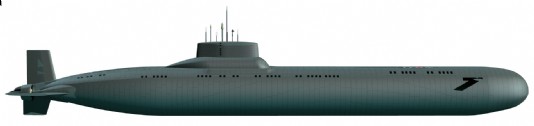 A Soviet Typhoon class submarine, the largest ever