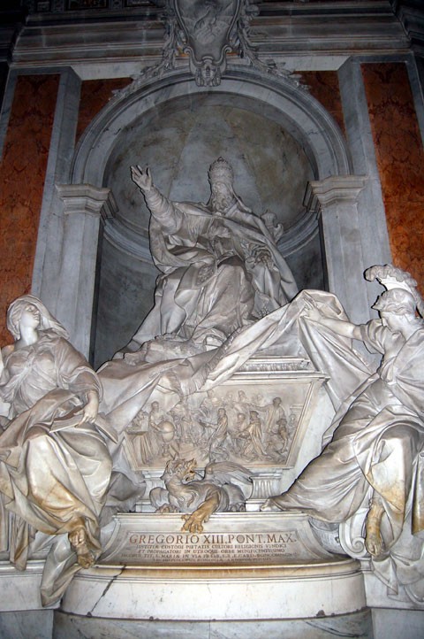 The grave of Pope Gregory XIII 