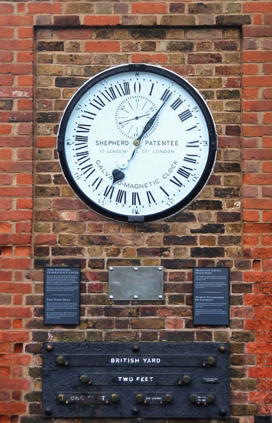 The clock at the Royal Observatory, Greenwich, London