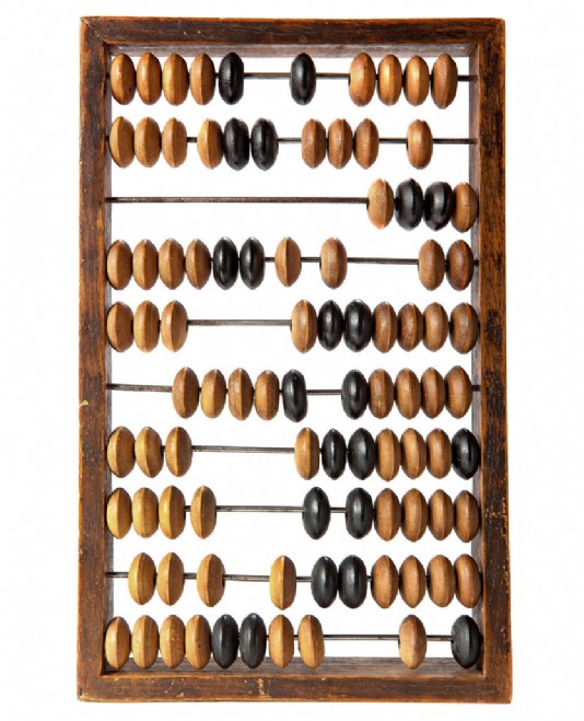 An old wooden abacus