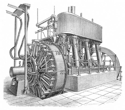An electric generator built in the 19th century