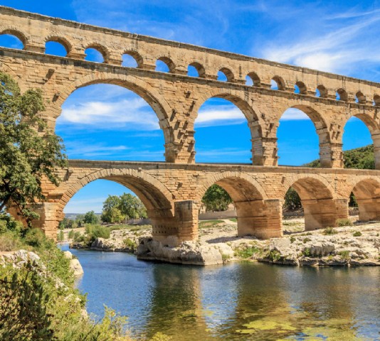 The Pont du Gard Roman aqueduct