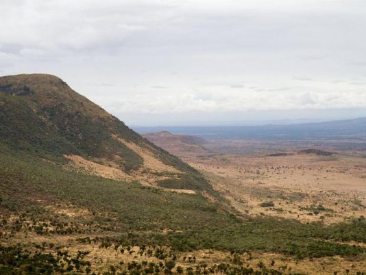 A view of the slopes of the Great Rift in East Africa