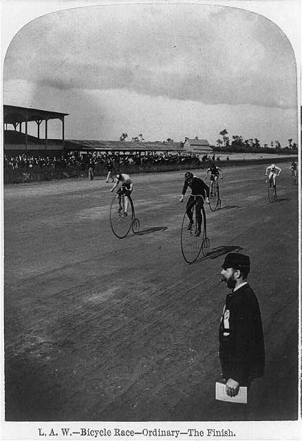 Cycling race, held in New York state, 1890