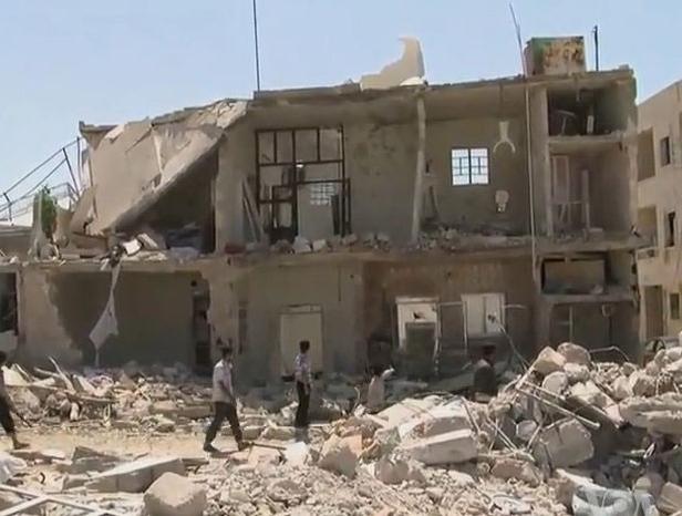 A building destroyed during the Syrian Civil War