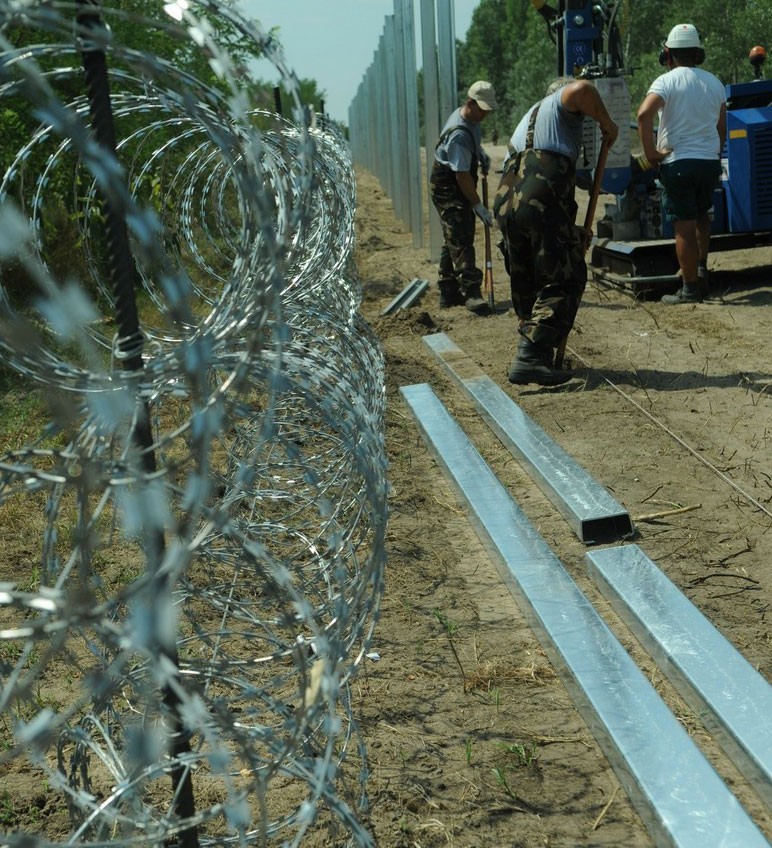Fence at Hungary's border with Serbia