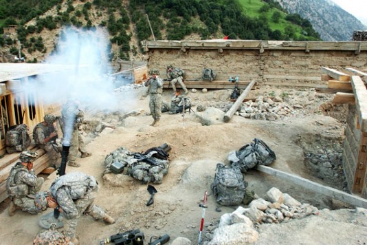 US soldiers in action in Afghanistan, 2009