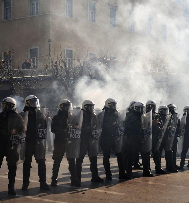Riots in Athens, Greece, in December 2008