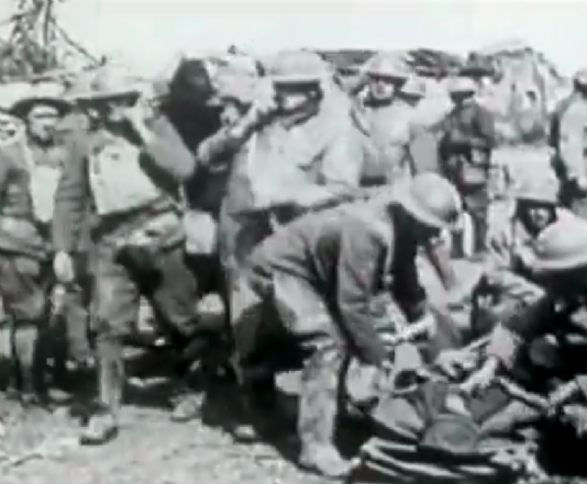 Battlefield footage on the Western Front, 1917