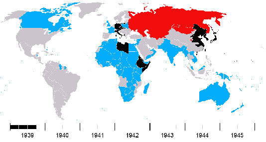 Map of Word War II alliances