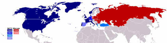 Members of NATO and the Warsaw Pact