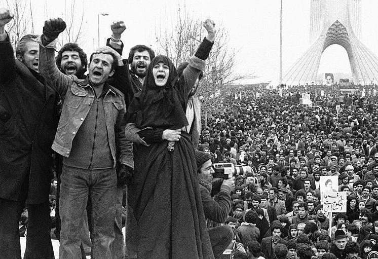 Supporters of the Iranian Revolution celebrating
