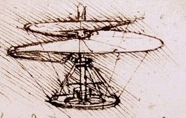Sketches for a new invention: a kind of helicopter