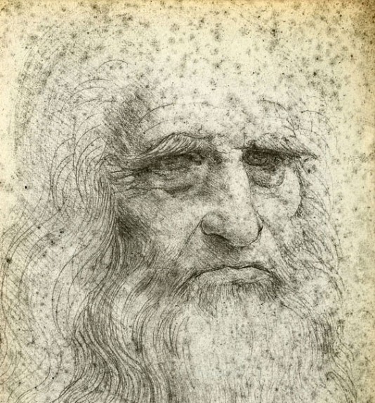 Self-portrait by Leonardo da Vinci, made in 1512