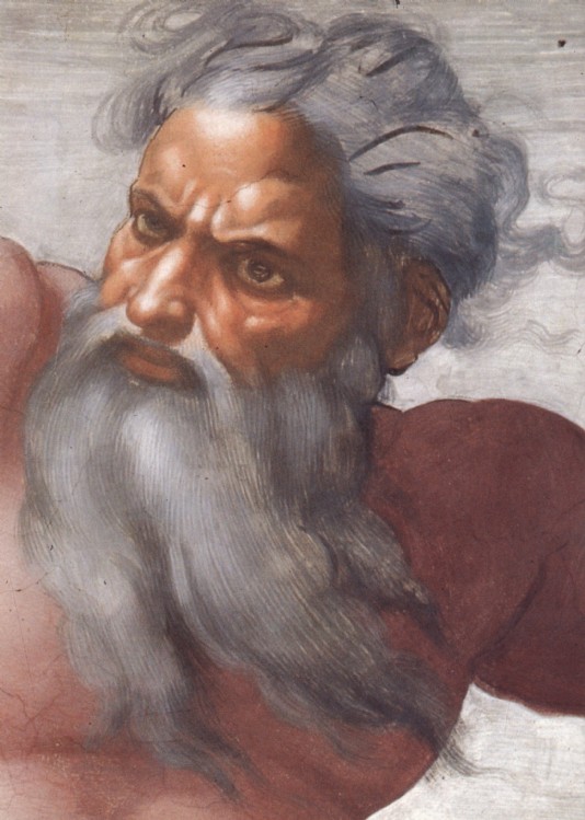 Face of God on the Sistine Chapel ceiling