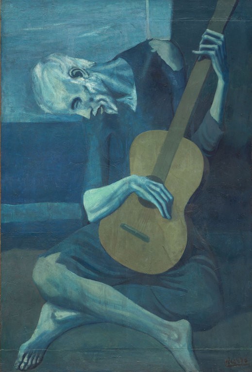 Old Guitarist, a Blue Period painting (1903–4)