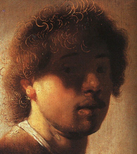 Self-portrait, about 1628, when Rembrandt was 22