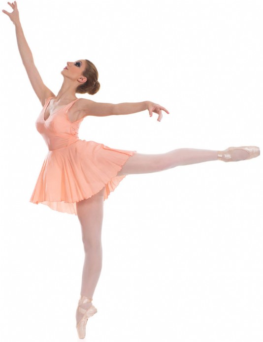 A ballet dancer en pointe