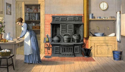 The kitchen of a wealthy 19th-century home