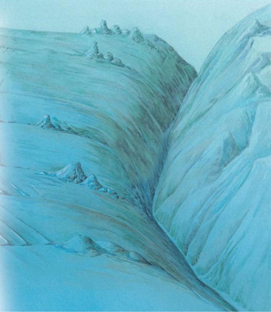 A deep-sea trench