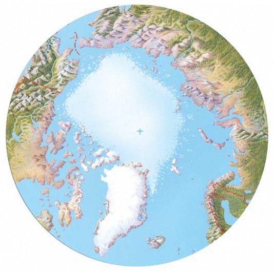 A map of the Arctic Ocean