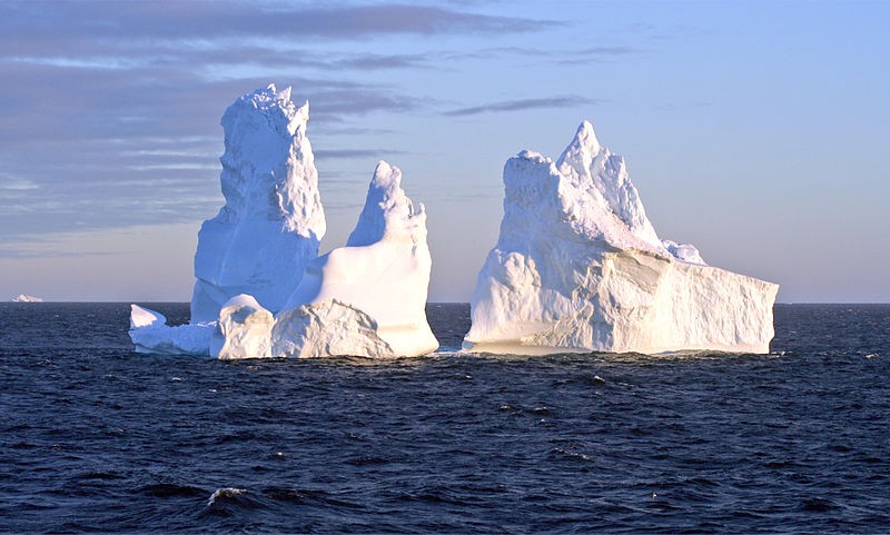 Icebergs in the Arctic Ocean, off Greenland