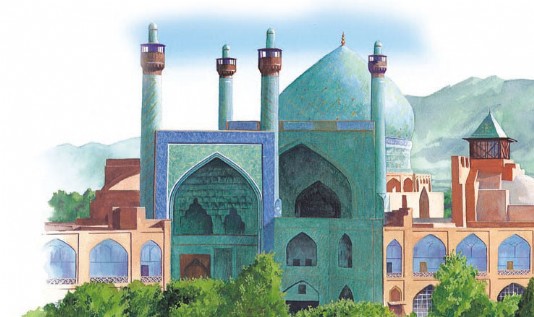 The Shah Mosque in Isfahan, Iran