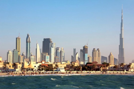 The city of Dubai in United Arab Emirates