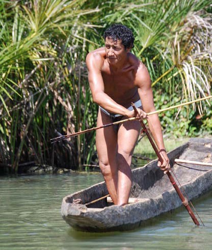 A fisherman of the Kamayura tribe