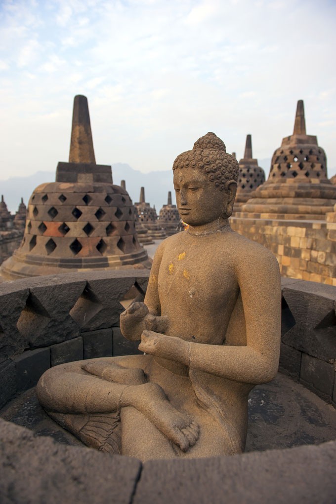Borobudur Buddhist temple on Java