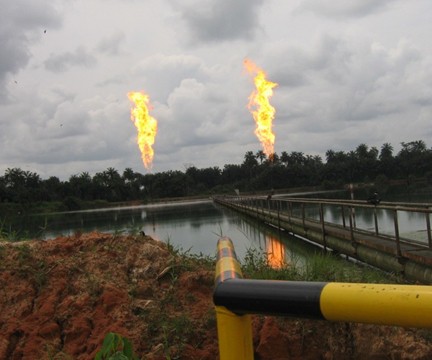 Burning natural gas in the Niger Delta
