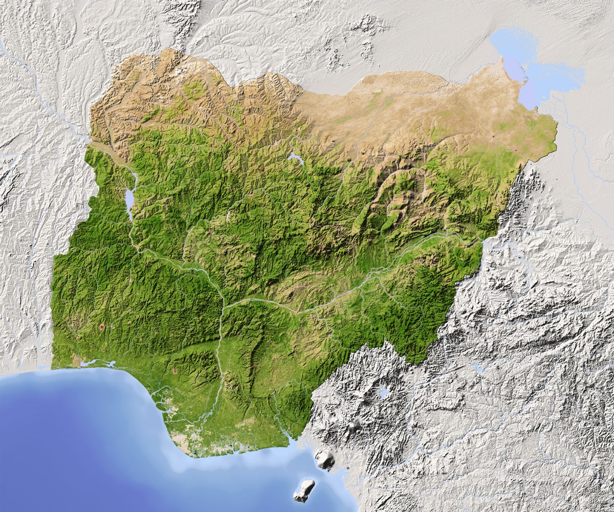 A map of Nigeria