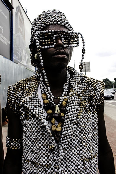 A sapeur (follower of fashion) from Kinshasa