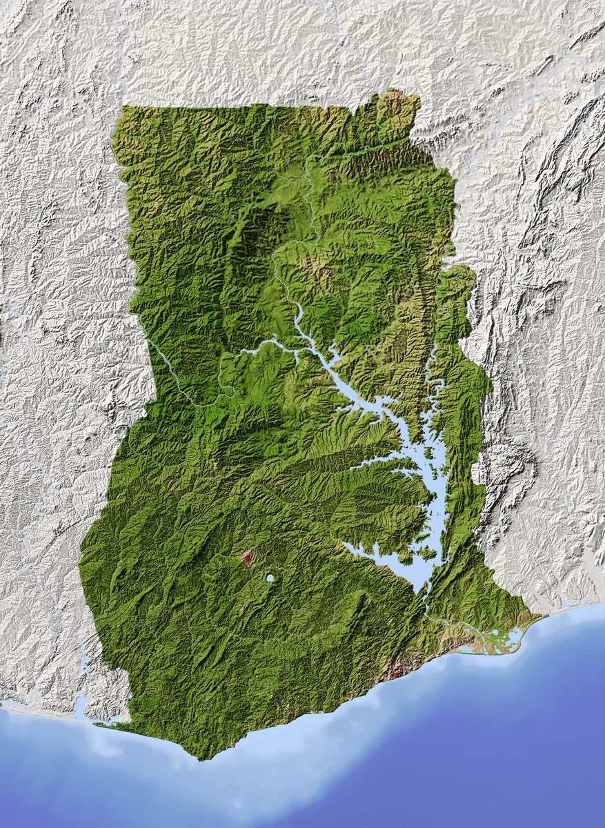 A map of Ghana
