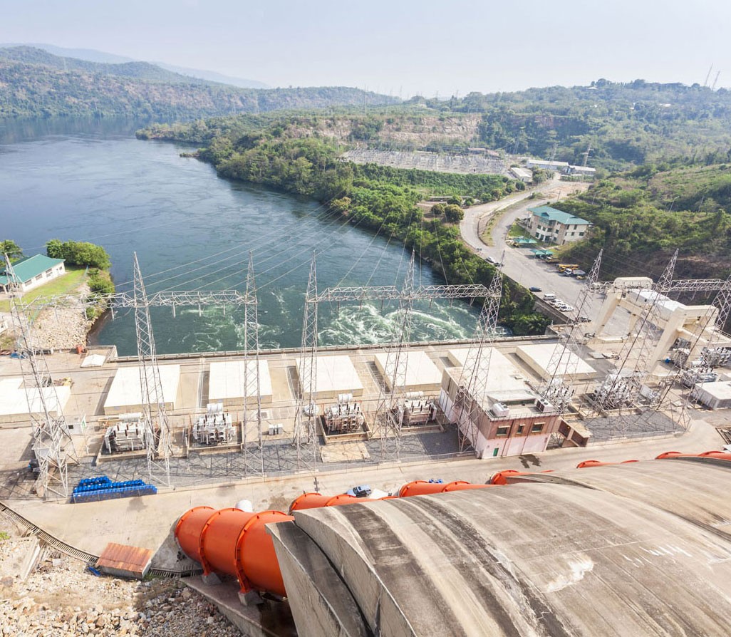 The Akosombo hydro-electric power station