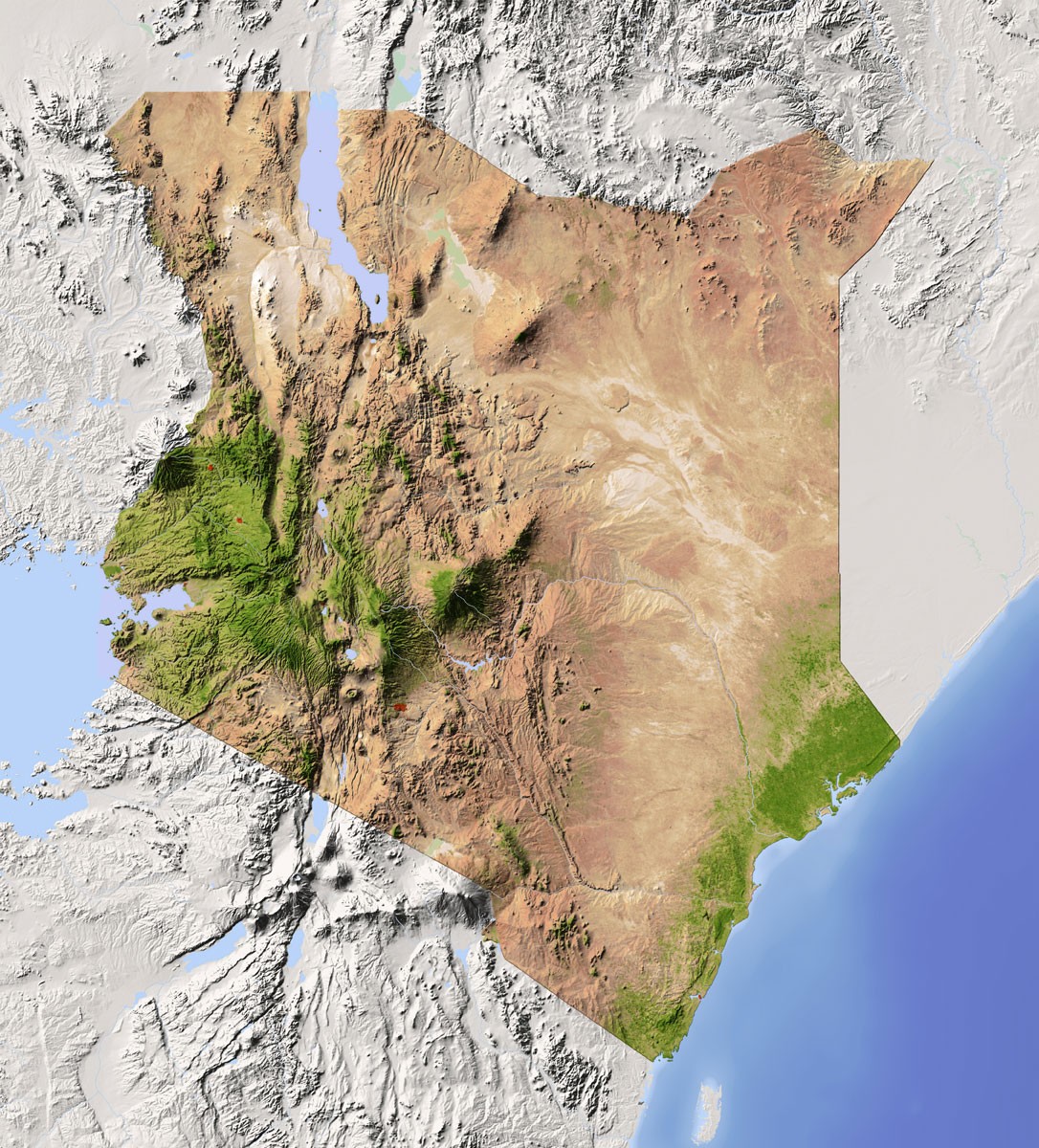 A map of Kenya