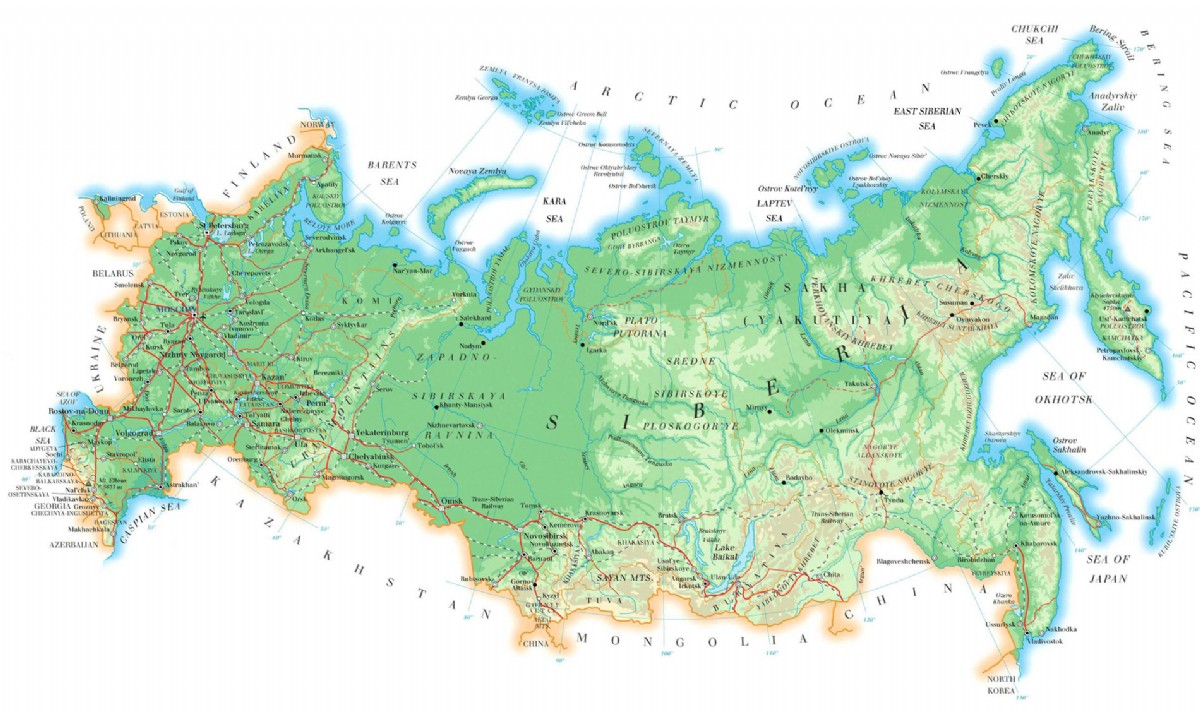 A map of Russia