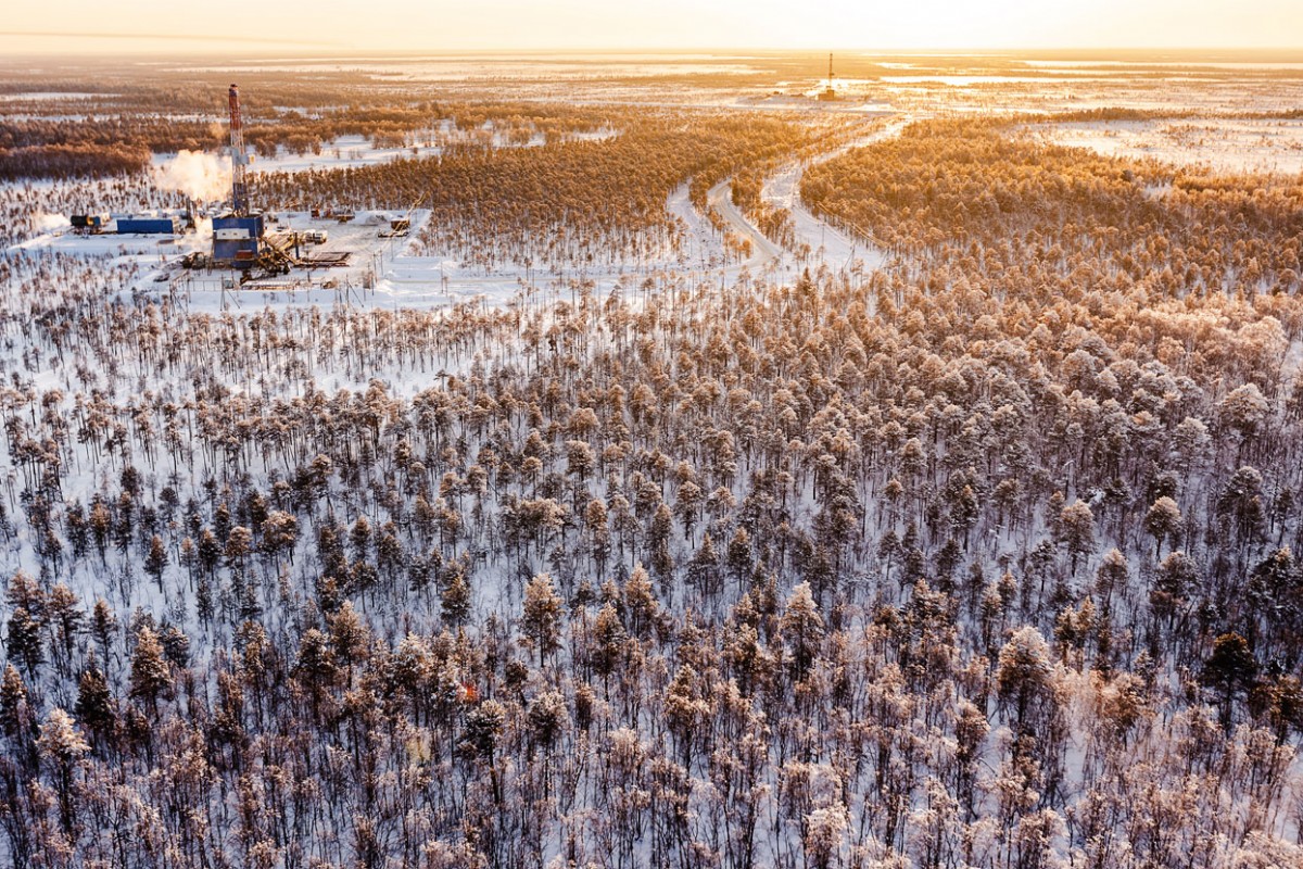 Oil rig in Siberia