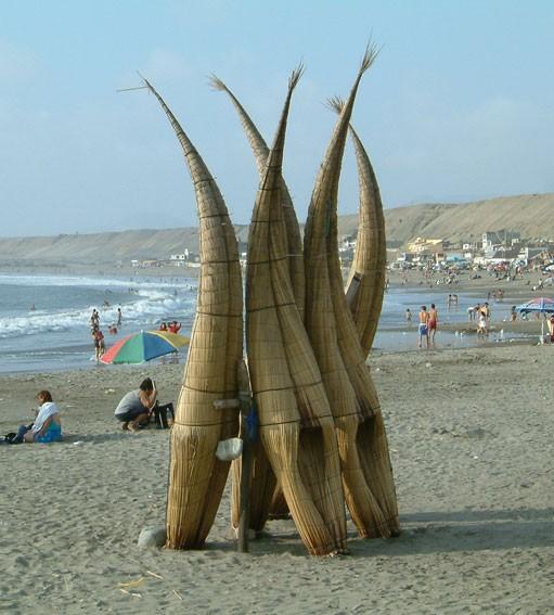 Traditional reed fishing boats