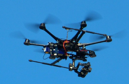 A "hexacopter" drone