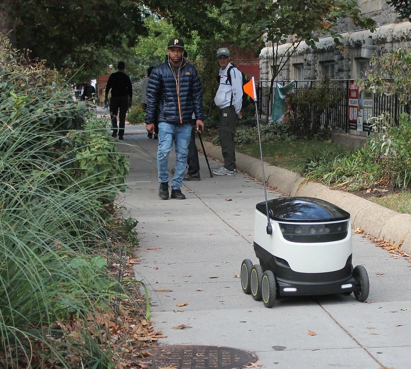 Food delivery robot in Washington, D.C.