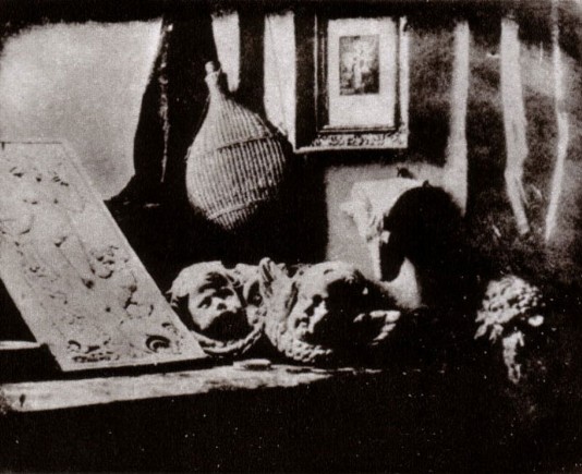 Daguerre's photo of his studio, 1837