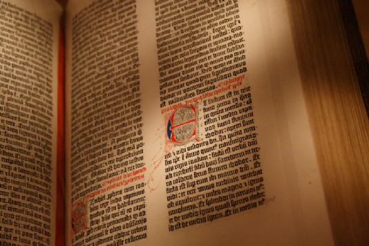 A detail from the Gutenberg Bible