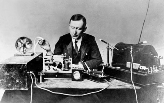 Marconi and his radio apparatus