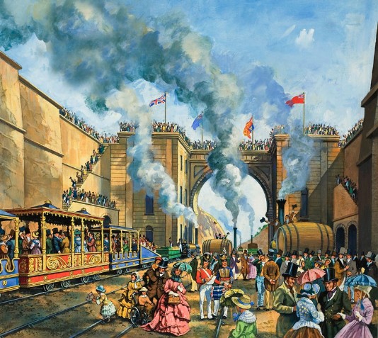 The opening of the Liverpool and Manchester Railway