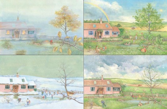 The same scene in different weather conditions