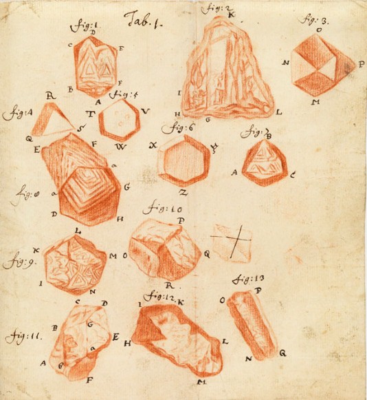 Van Leeuwenhoek's drawings of sand grains